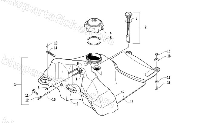 GAS TANK ASSEMBLY diagram