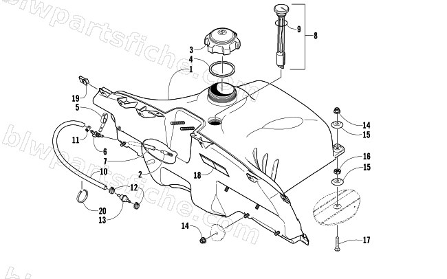 GAS TANK ASSEMBLY diagram