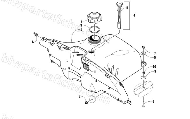 GAS TANK ASSEMBLY diagram