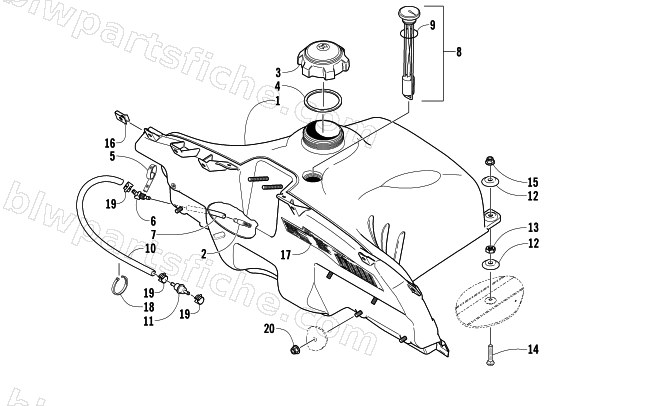 GAS TANK ASSEMBLY diagram