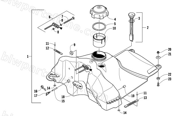 GAS TANK ASSEMBLY diagram