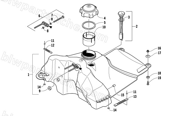 GAS TANK ASSEMBLY diagram