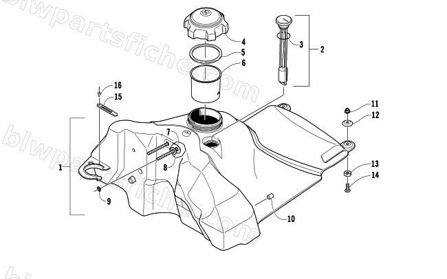 GAS TANK ASSEMBLY diagram