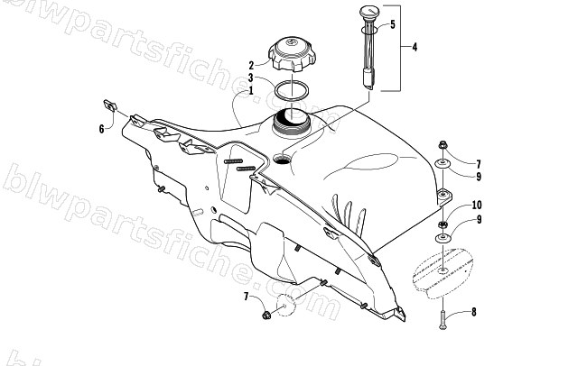 GAS TANK ASSEMBLY diagram