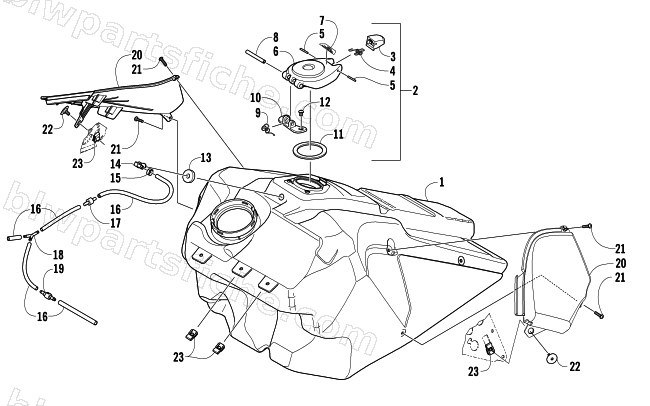 GAS TANK ASSEMBLY diagram
