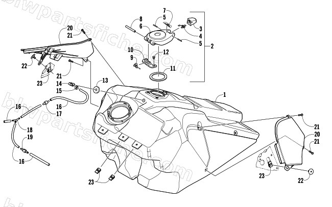 GAS TANK ASSEMBLY diagram