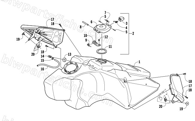 GAS TANK ASSEMBLY diagram