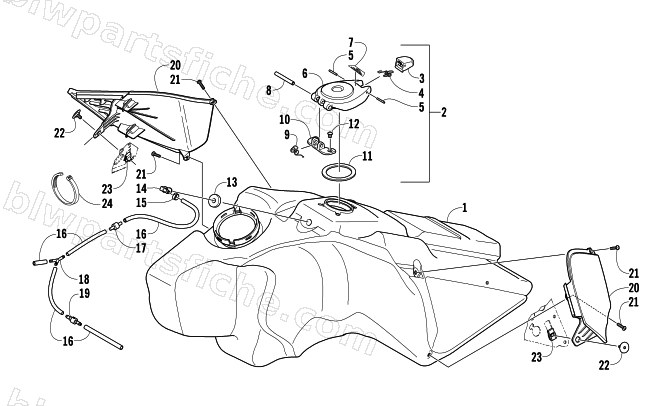 GAS TANK ASSEMBLY diagram