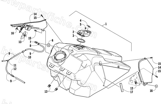 GAS TANK ASSEMBLY diagram