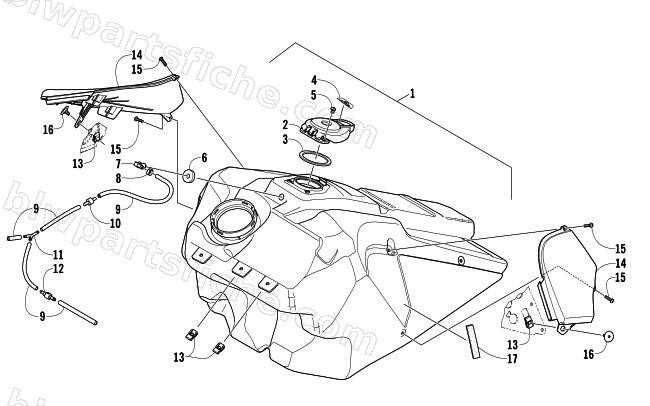 GAS TANK ASSEMBLY diagram