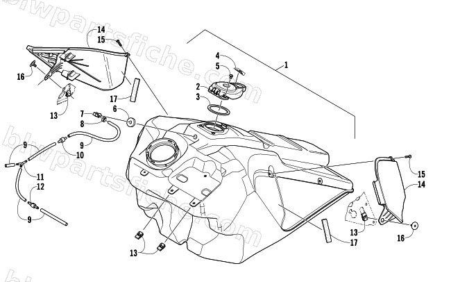 GAS TANK ASSEMBLY diagram