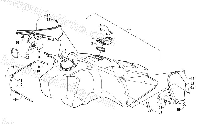 GAS TANK ASSEMBLY diagram