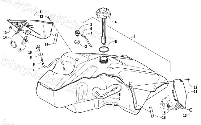 GAS TANK ASSEMBLY diagram