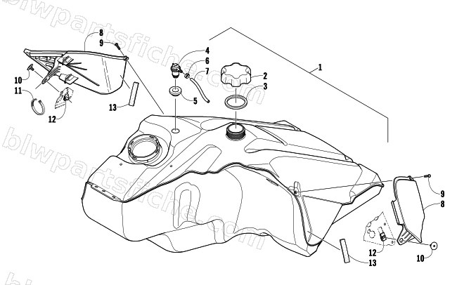 GAS TANK ASSEMBLY diagram