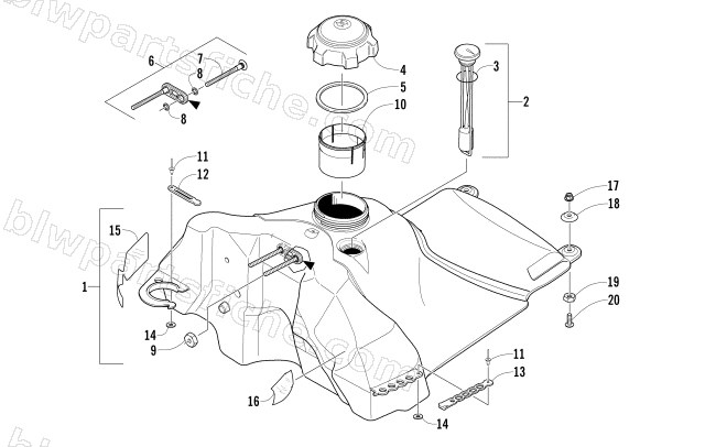 GAS TANK ASSEMBLY diagram