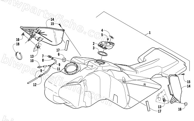 GAS TANK ASSEMBLY diagram