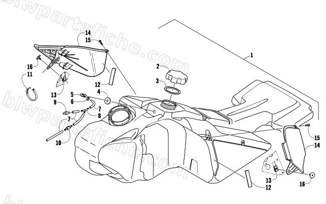 GAS TANK ASSEMBLY diagram