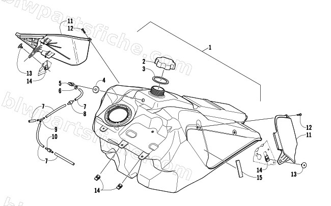 GAS TANK ASSEMBLY diagram
