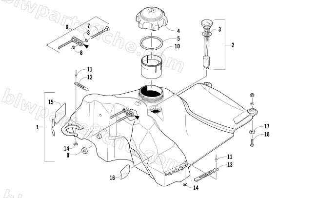 GAS TANK ASSEMBLY diagram