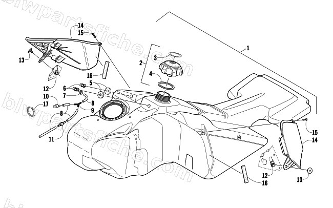 GAS TANK ASSEMBLY diagram