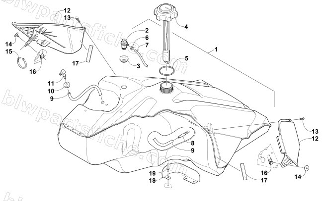 GAS TANK ASSEMBLY diagram