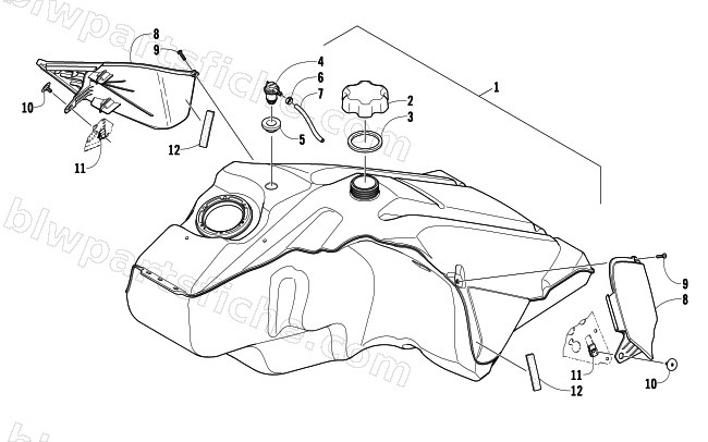 GAS TANK ASSEMBLY diagram