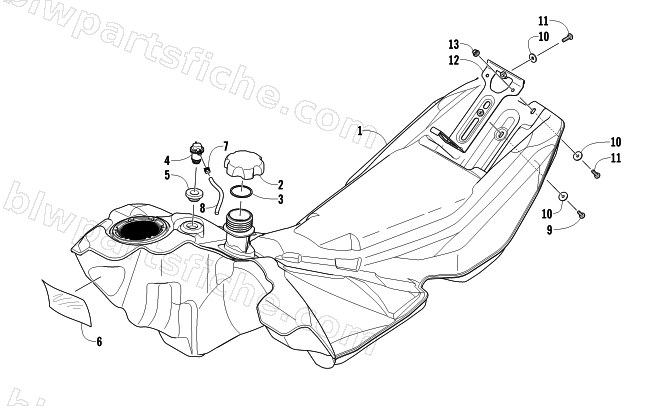 GAS TANK ASSEMBLY diagram