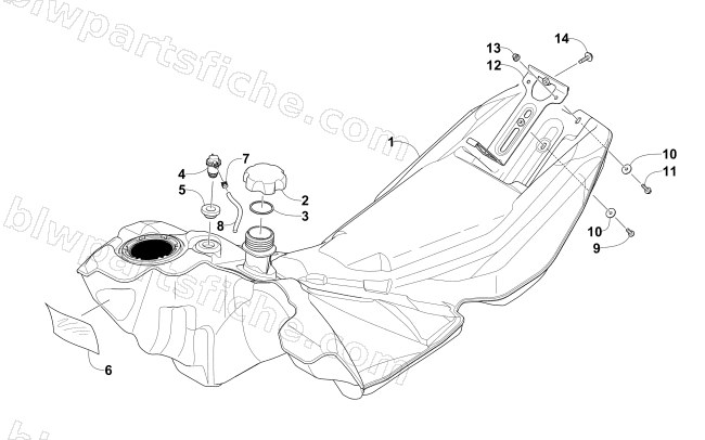 GAS TANK ASSEMBLY diagram