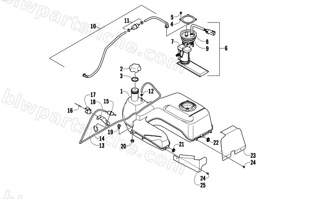 GAS TANK ASSEMBLY (UP TO VIN: 4UF10ATV3AT202941) diagram