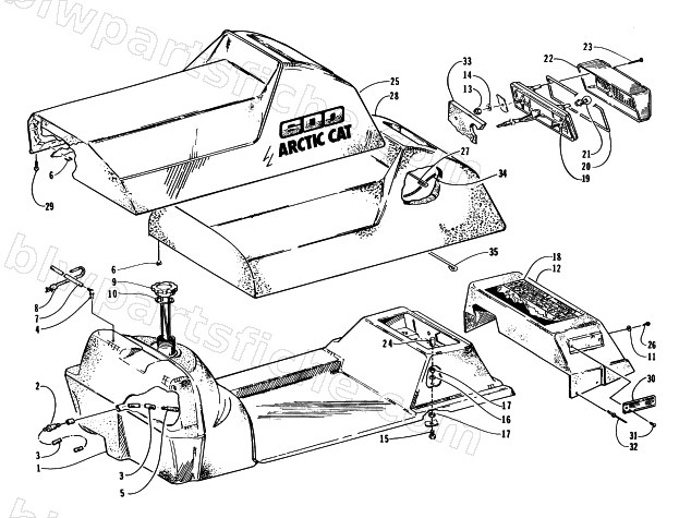 GAS TANK, SEAT, AND TAILLIGHT ASSEMBLY diagram