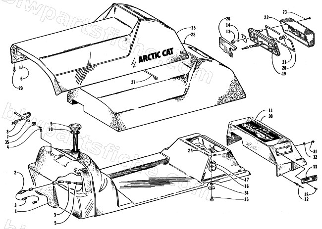 GAS TANK, SEAT, AND TAILLIGHT ASSEMBLY diagram