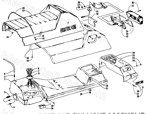 GAS TANK, SEAT AND TOOLBOX diagram