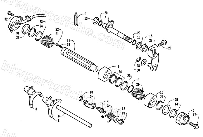 GEAR SHIFTING ASSEMBLY diagram