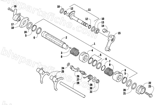 GEAR SHIFTING ASSEMBLY diagram