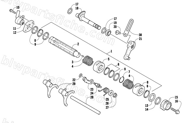 GEAR SHIFTING ASSEMBLY diagram