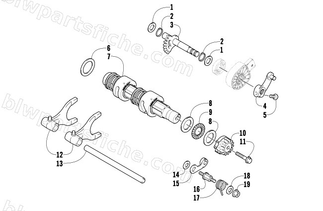 GEAR SHIFTING ASSEMBLY diagram