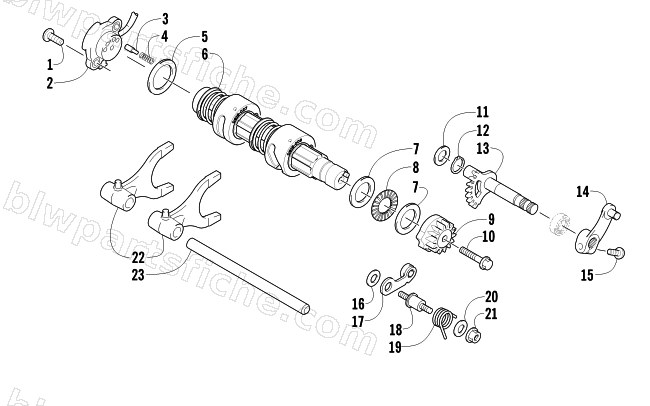 GEAR SHIFTING ASSEMBLY diagram