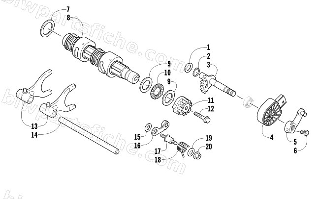 GEAR SHIFTING ASSEMBLY diagram