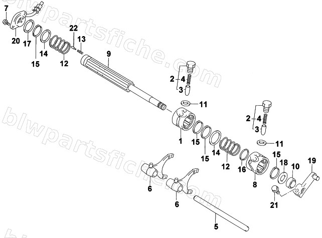 GEAR SHIFTING ASSEMBLY diagram