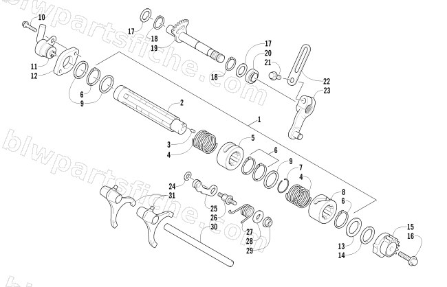 GEAR SHIFTING ASSEMBLY diagram