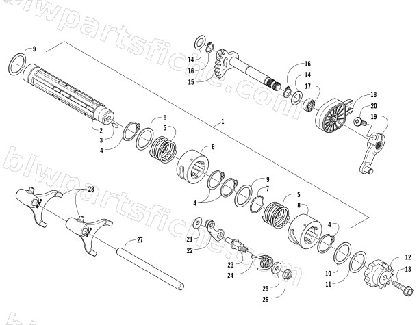 GEAR SHIFTING ASSEMBLY diagram
