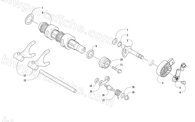 GEAR SHIFTING ASSEMBLY diagram