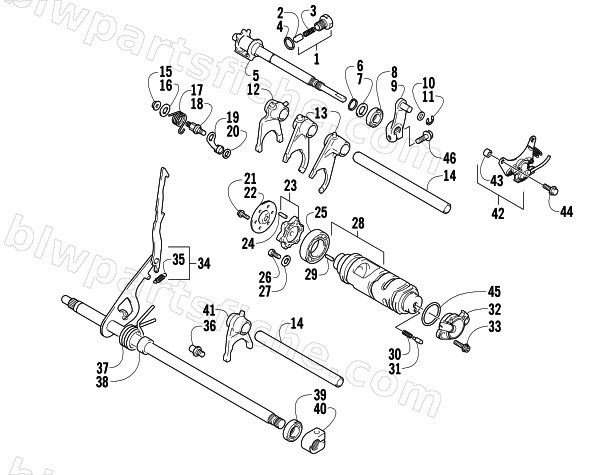 GEAR SHIFTING ASSEMBLY diagram