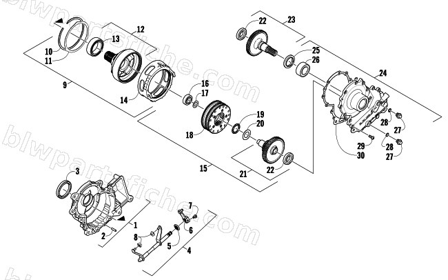 GEARCASE ASSEMBLY diagram