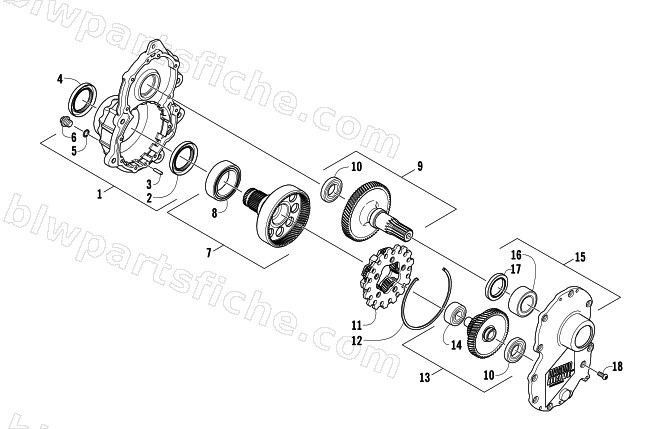 GEARCASE ASSEMBLY diagram