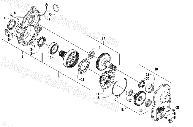 GEARCASE ASSEMBLY diagram
