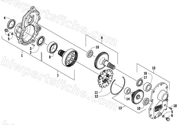 GEARCASE ASSEMBLY diagram