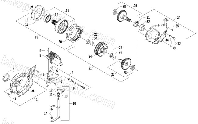 GEARCASE ASSEMBLY diagram