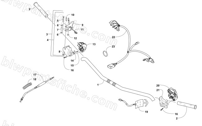 HANDLEBAR AND CONTROLS diagram