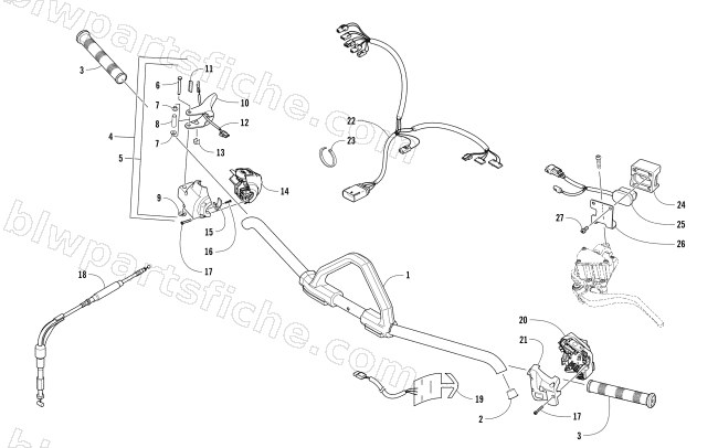 HANDLEBAR AND CONTROLS diagram